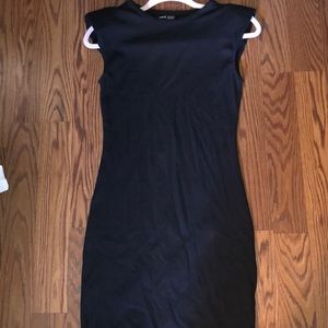 Black Ribbed t-short dress